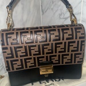 FENDI Vitello Liberty Bi-Color FF 1974
